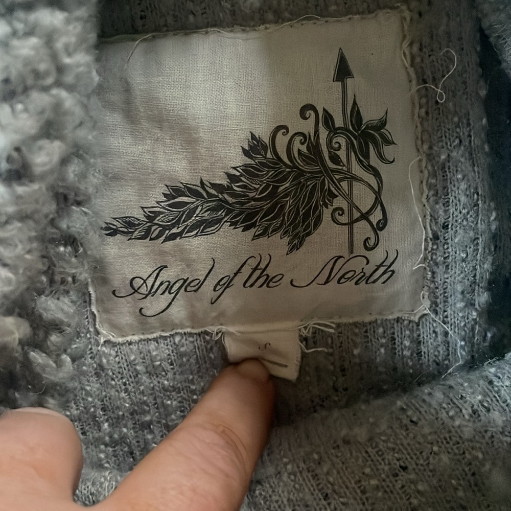 Angel Of The North Gray Cowl Neck Sweater - Picture 5 of 7